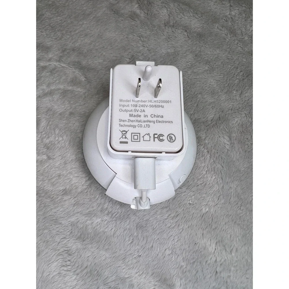 Google Home Mini H0A Smart Speaker Wall Mount Outlet Adapter Chalk Gray